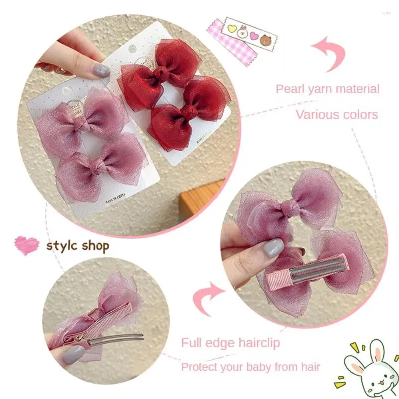 Dog Apparel Bow Knot Hair Clip Various Styles Easy To Use 5 Colors Hairpin Fabric Art Fashionable And Versatile