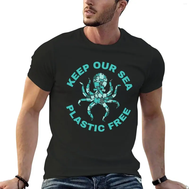 Men's Polos Mosaic Octopus - Recycle Plastic Free Sea T-Shirt Vintage Clothes Graphic T Shirts Workout For Men