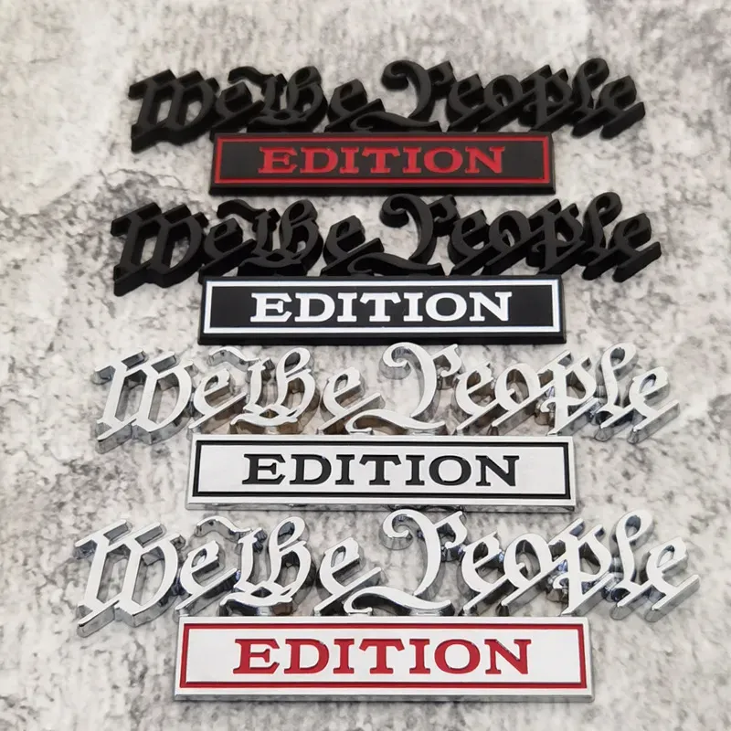 パーティーデコレーションWe The People Edition Car Sticker for Auto Truck3Dバッジエンブレムデカールオートアクセサリー12.8x4cm卸売