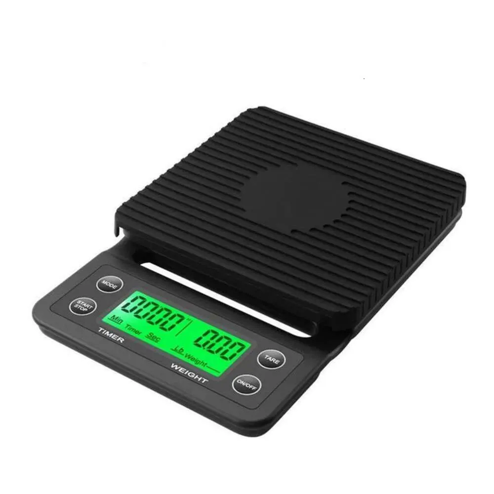 3 kg/0,1 g di misurazione degli strumenti di caffè 5 kg/0,1 g con timer portatile cucina digitale elettronica digitale ad alta precisione LCD S 210615 DR BDesybag DHCGO