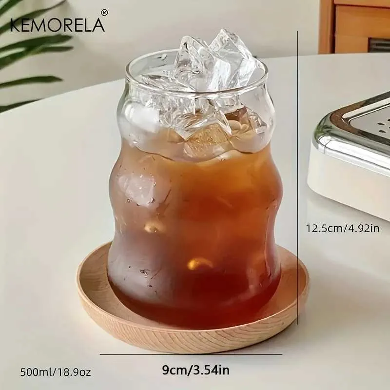 Tumbler 4/Ins Glass tazza di bicchiere resistente al calore bevande tè trasparente succo di tè latte tazza di tazza la casa bicchiere d'acqua Birra a strisce H240425