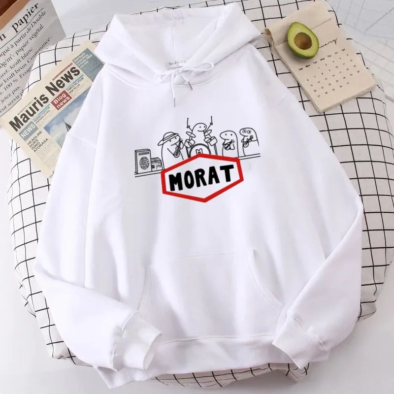 Sweatshirts Morat Hoodie Harajuku Hoodies Kadın Ullzang Sevimli Sonbahar Sweatshirt Hoody Uzun Kollu Polar Külot Kazak Sweatshirt