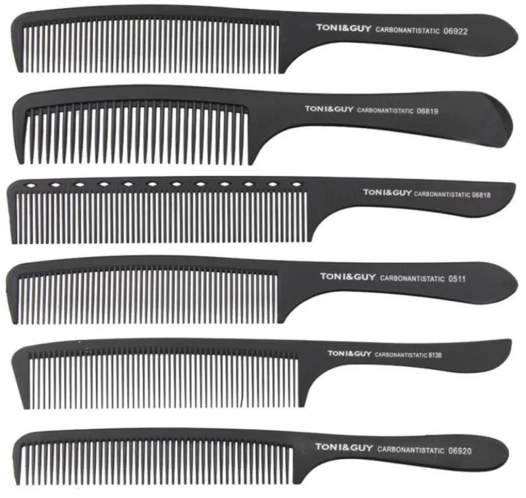 ToniGuy Classic Carbon AntiStatic Black Hand Combs Professional Salon Hair Cutting Brushes 0511 0612 8102 06818 06819 06920 0693617447647