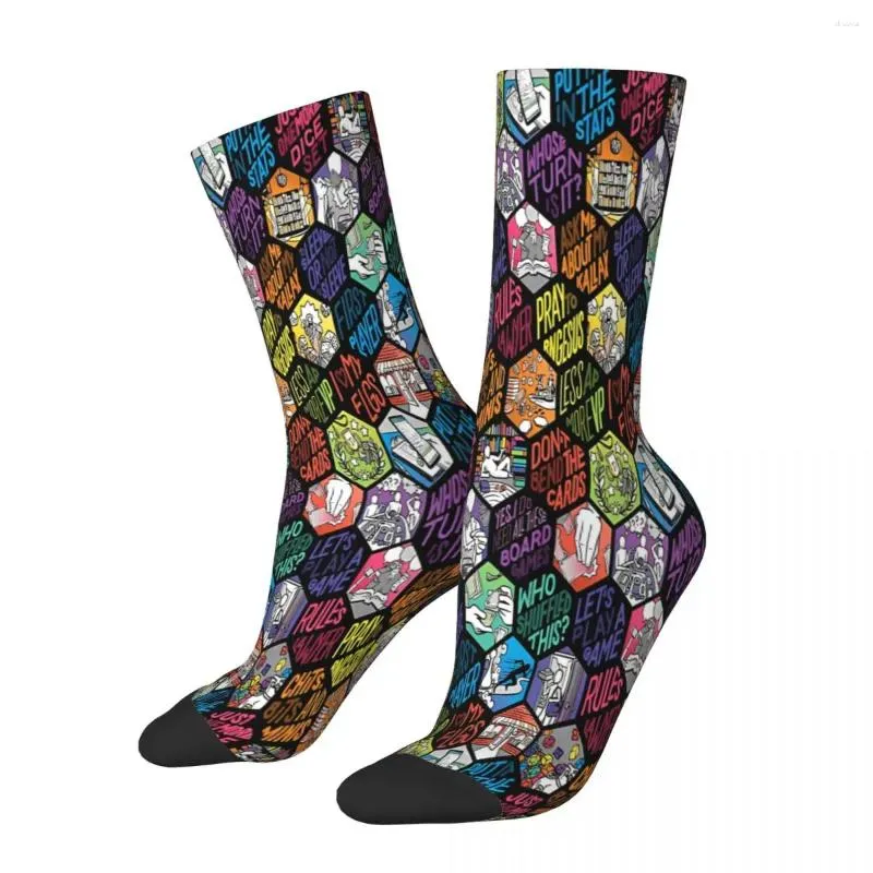 Gamer de chaussettes pour hommes isms hex masculin masculin femmes bas de printemps harajuku