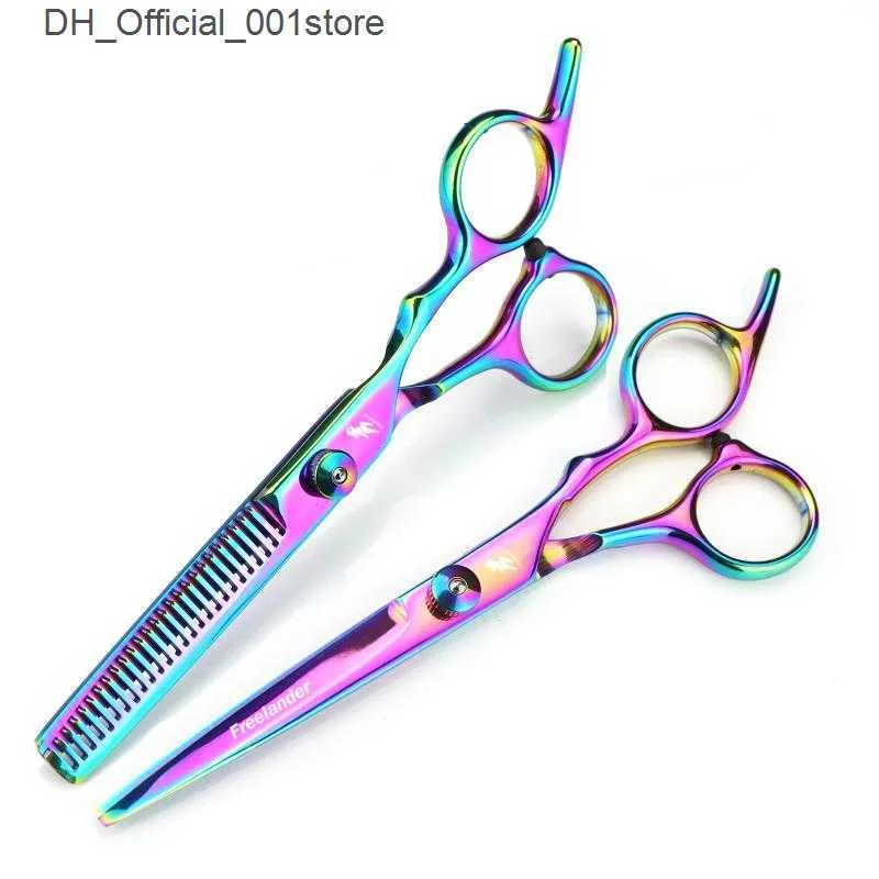 Ножницы для волос ножницы для волос Freelander 6 -дюймовый зуб ровно для парикмахеров и парикмахеров Специальные мелкие стрижки Q240425