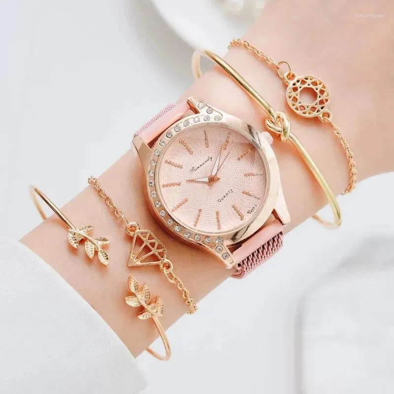 Wristwatches Fashion Women Watches Luxury Quartz Ladies Watch Clock Rose Gold Diamond Dial Dress Casual Wristwatch Relogio Feminino