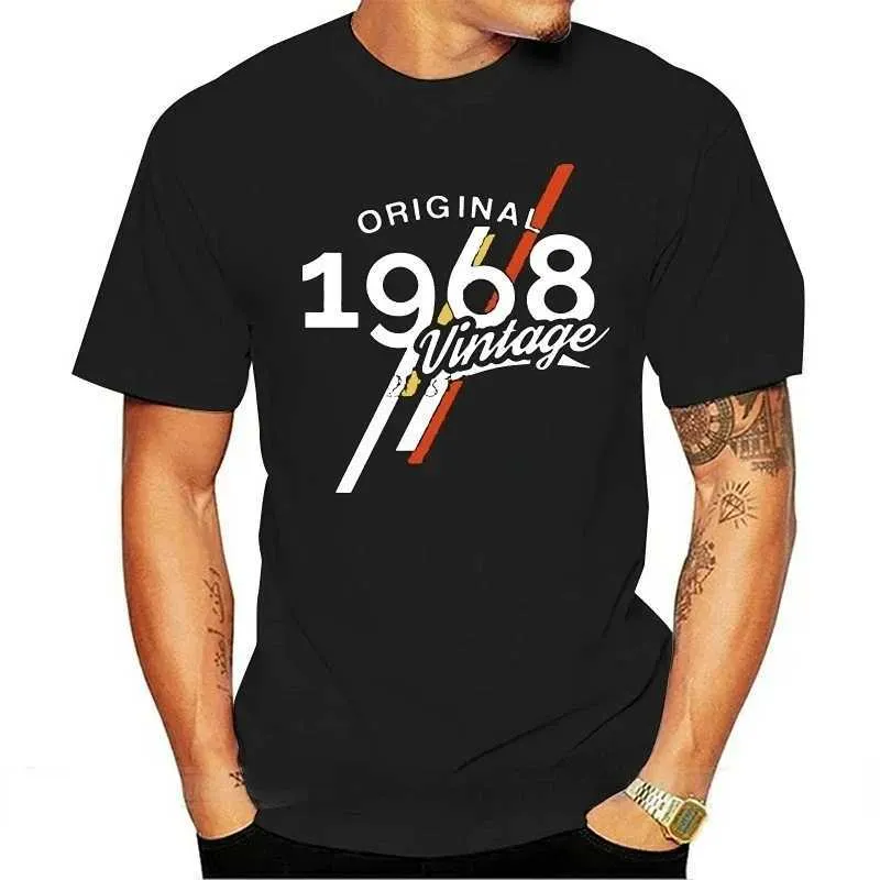 Camisetas masculinas de 1968 clássico de 50 anos de idade camiseta dos homens 50º dia de pai presente confortável camiseta respirável T240425