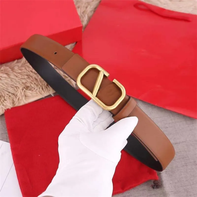 Womens Belt Desinger Belts For Women Cintura Donna Smooth Needle Buckle V Letter Classic Waistbands Thin Belt Width 2,5 cm Casual justerbar GA07 H4