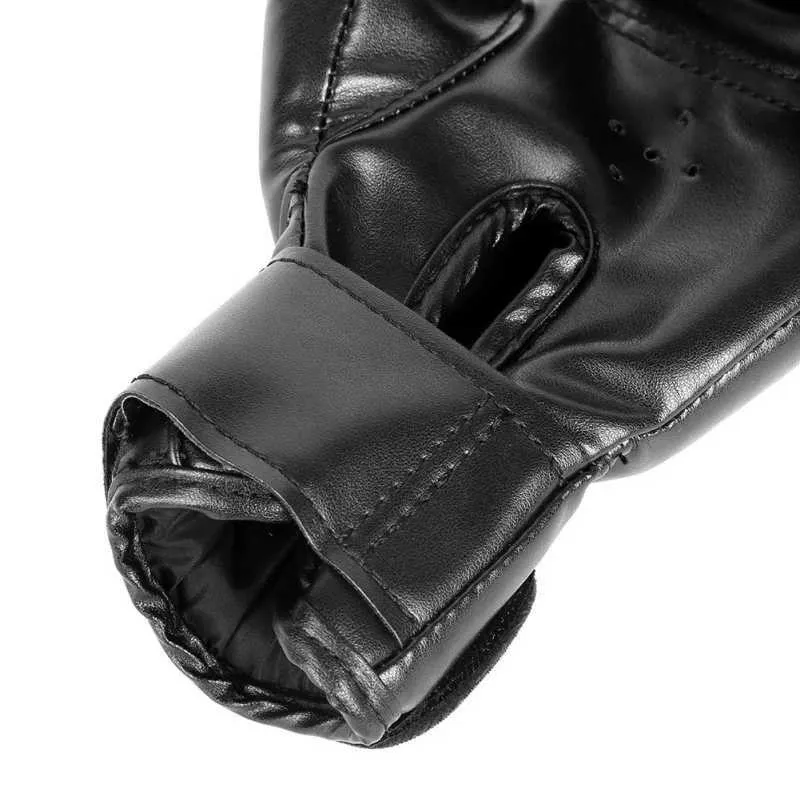 Équipement de protection 1 paire de gants de boxe pour enfants Glants PU Flame Imprimés Gants de protection des mains Fitness Sanda Boxing Gants 240424