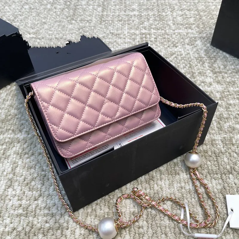 Designer Fortune Bag Perlenkettenbeutel Luxurys Frauen Schulter Sättel rosa Bag Crossbody Handtasche Lady Wallet einfache vielseitige Lederhandtaschen