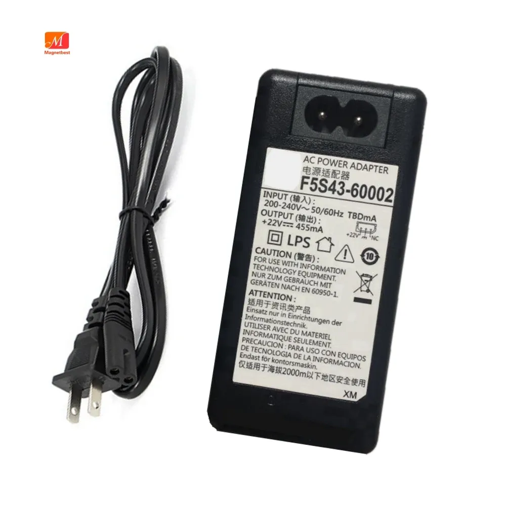 アダプター22V 455MA AC DC Adapter充電器HPプリンター1112 2130 2132プリンター電源22V 455MA F5S4360002 60001