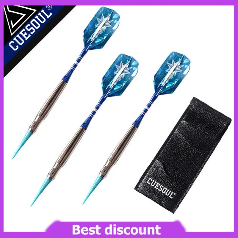 DARTS 3PCS CUESOUL 18G 17G銅アイアンダーツバレル電子ソフトチップダーツアルミニウムシャフトダートバーゲーム