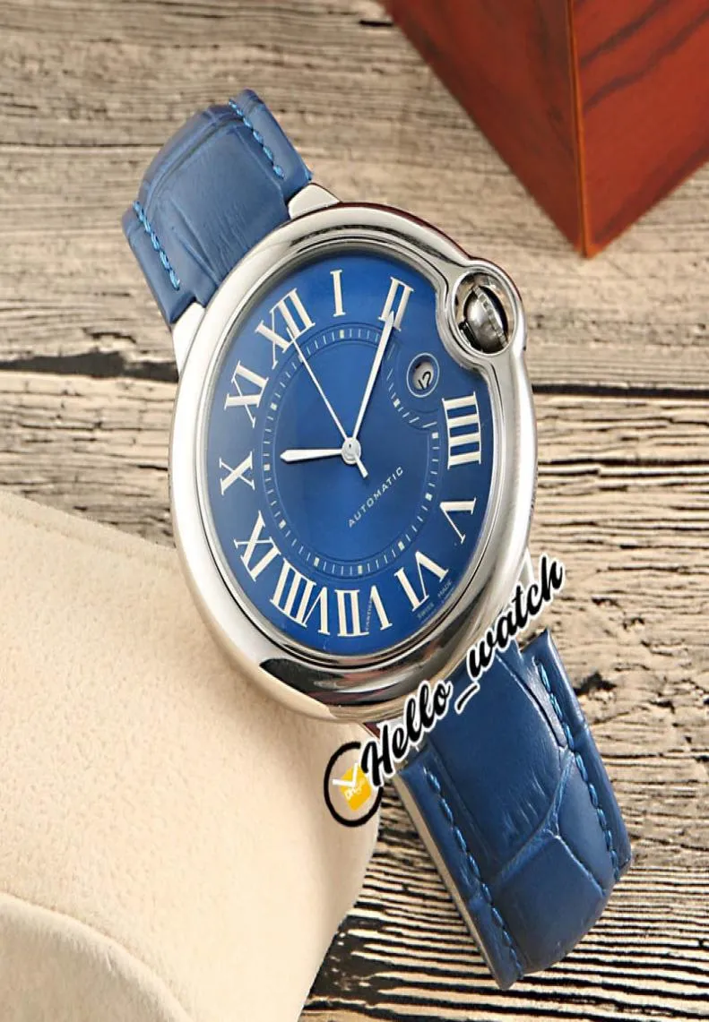 42 mm WSBB0027 WSBB0026 WGBB0030 Horloges Blue Dial Asian 2813 Automatische heren Watch Steel Case Sapphire Lederen Riem Horloges HWCR H1398370