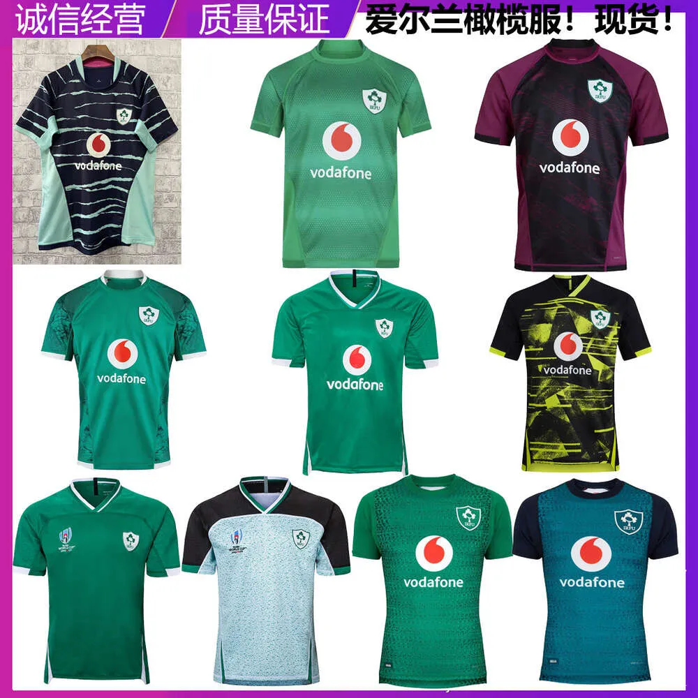 Jogging nrl Ierland Wereldbeker thuis weg korte mouwen Olijftrui Sportswear heren rugbyjersey