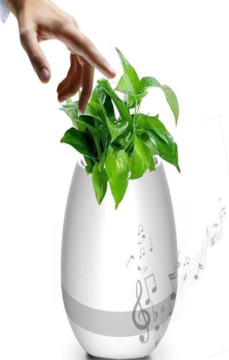 Creative Smart Bluetooth Touch Music Pots Flower Office Decoration Green Plant Music Flowerpot Colorido Night Light com SPE9442600