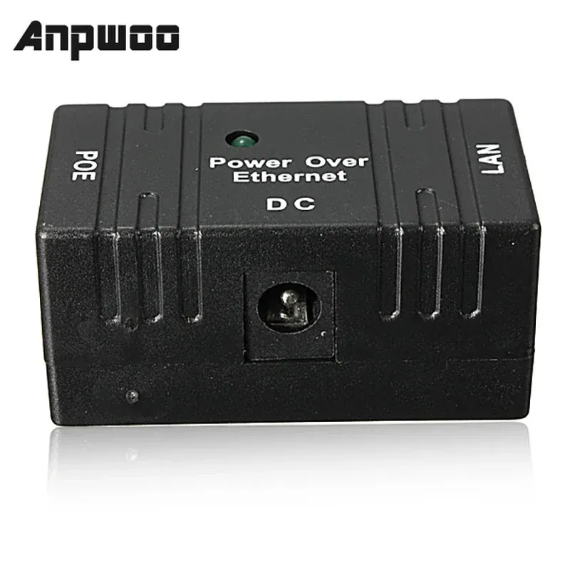 ANPWOO 10/100 Mbp Passive POE DC Power Over Ethernet RJ-45 Injector Splitter Wall Mount Adapter For IP Camera LAN Network 1PC