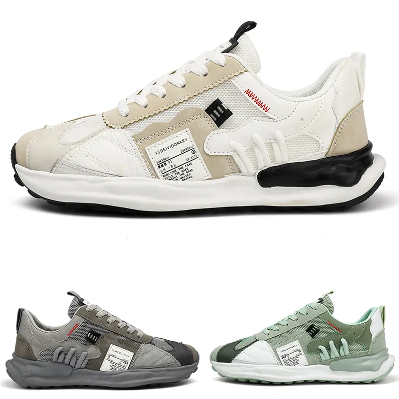 Livraison gratuite hommes femmes maillage chaussures de course soft respirable confort blanc vert gris gris mens dinguers sportif gai gai