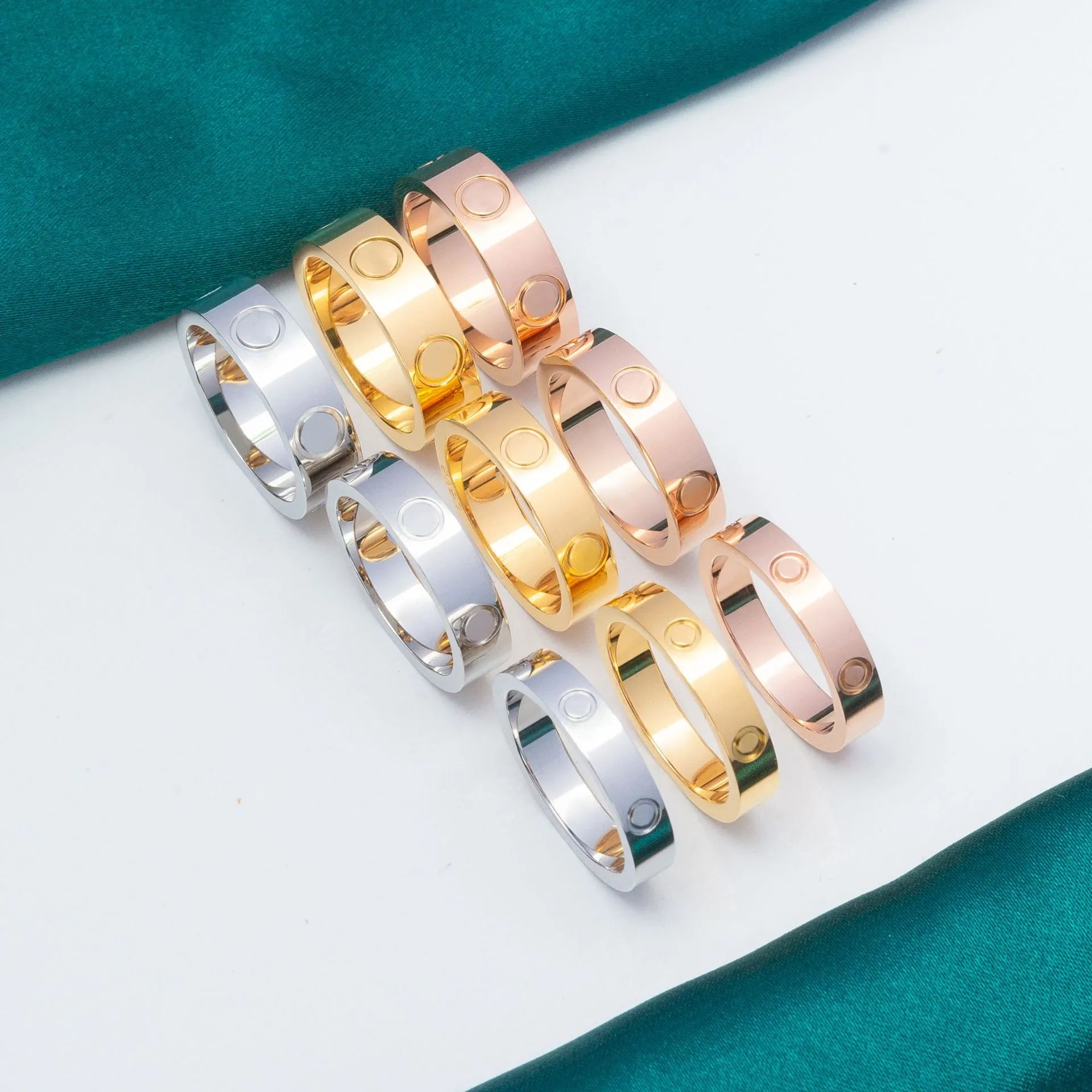 Designer Couple Rings Titanium Steel Diamond Screw... From Jypoolr, $14 ...