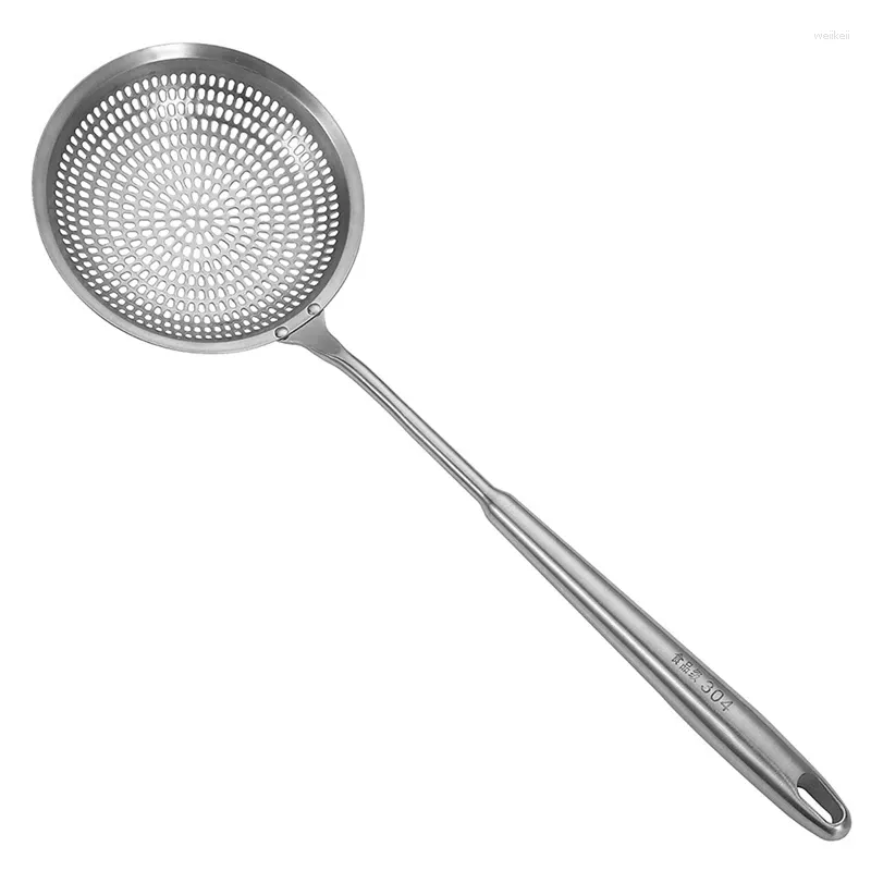 Colheres de colheres com fenda 304 Conda de filtro de skimmer em aço inoxidável para cozinha cozinha 16,9 polegadas (1pcs)