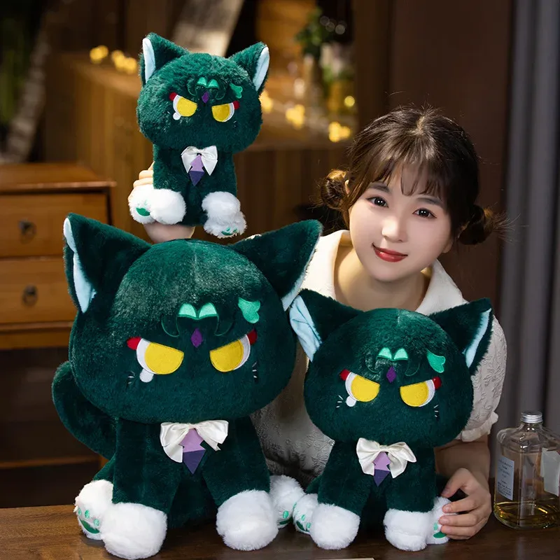 Toys Genshin Impact Perifery Xiao Cat Kawaii Plush Doll Söt fyllda plyschleksaker