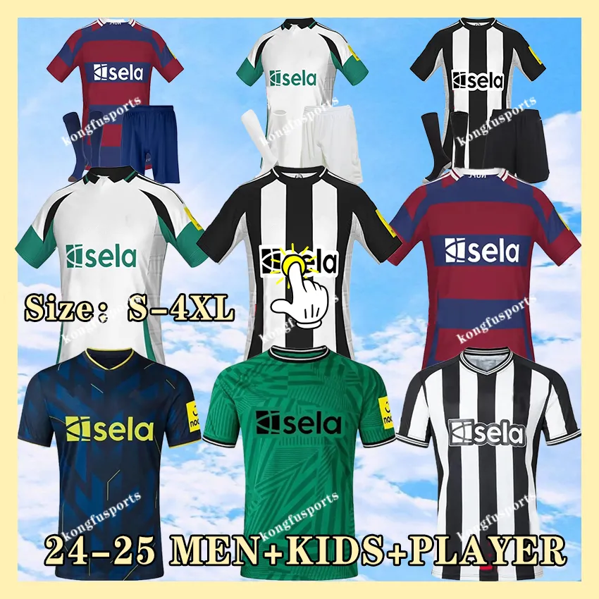 23 24 25 United Home Away Soccer Jerseys Bruno G. Joelinton Trippier Isak 3 -й игрок Tonali Максимин Wilson Almiron Almiron 2024 Футбольная рубашка мужская детская комплект xxxl 4xl