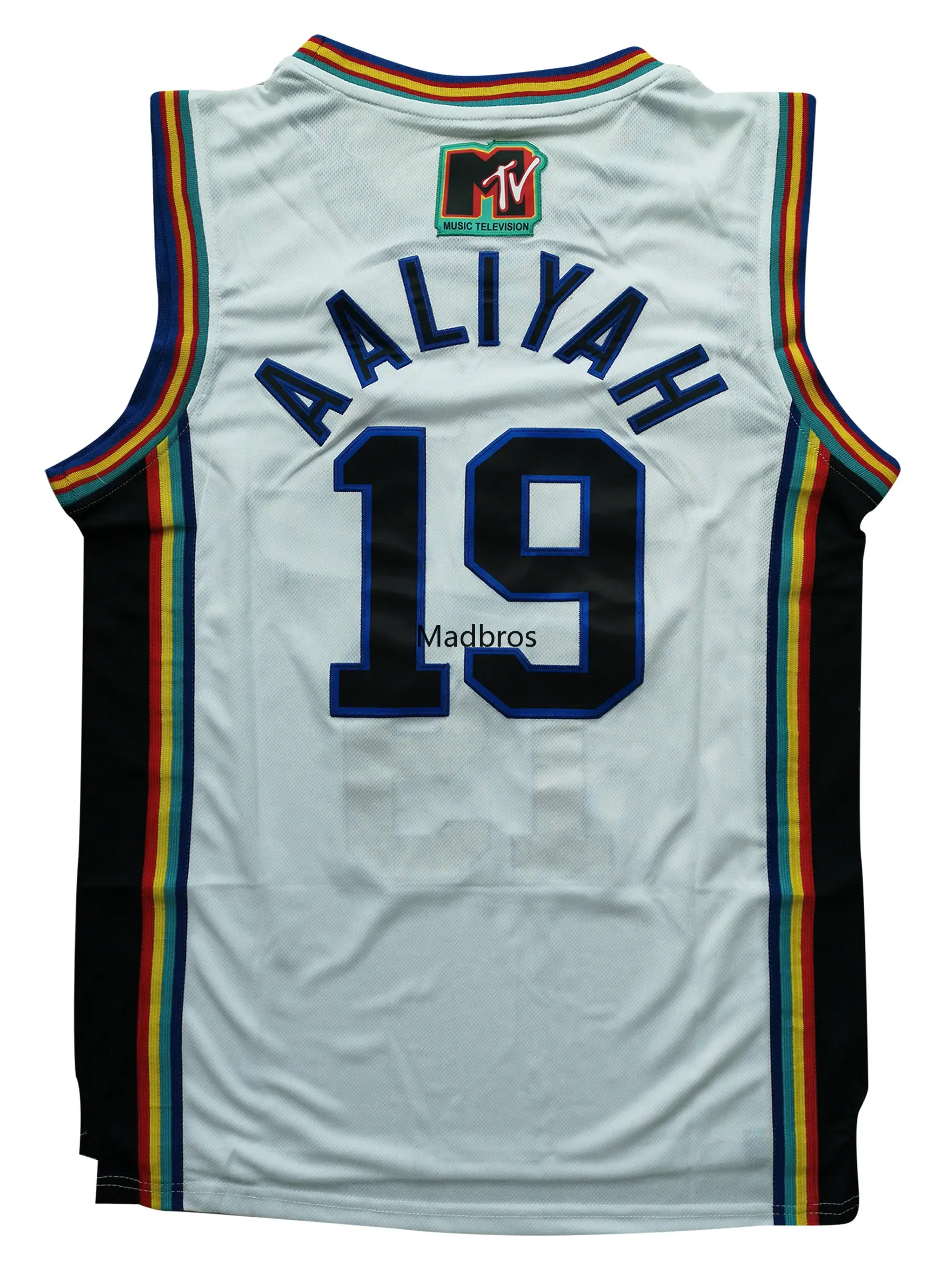 Koszykówka koszulka do koszykówki #19 Aaliyah Brick Warsteers 1996 MTV Rock N Jock Jersey All Szygowana koszula sportowa rozmiar SXXXL