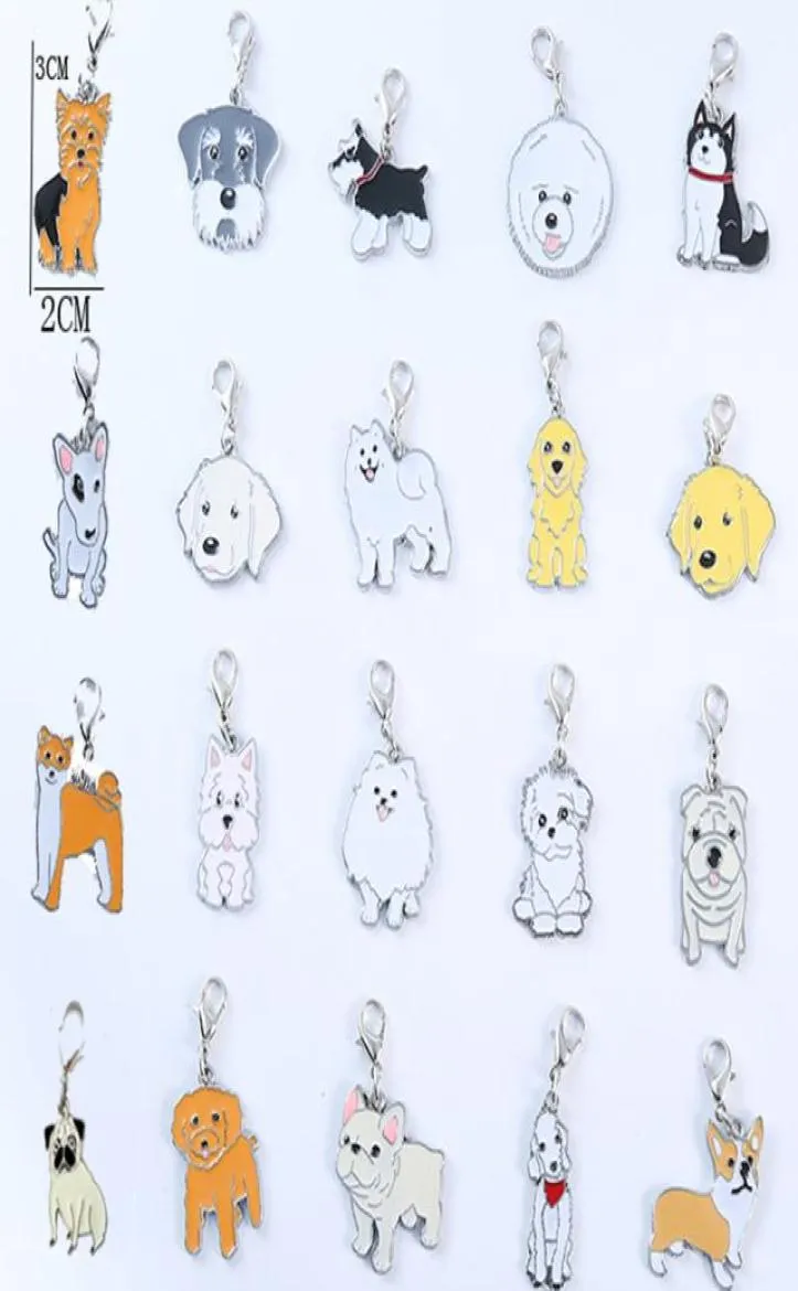 5pcslot 2018 New Fashion Dog Keychain Animal pareja de llavero encantador regalo de llaves de llaves para niñas y hombres bolsas de joyería Charm6852576
