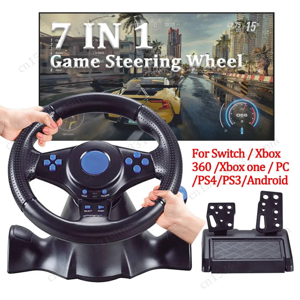 ニンテンドースイッチ/Xbox One/Xbox 360/PS4/PS3/PC/Android Racing Vibration Joysticksリモコン用のホイールゲーミングレーシングステアリングホイール