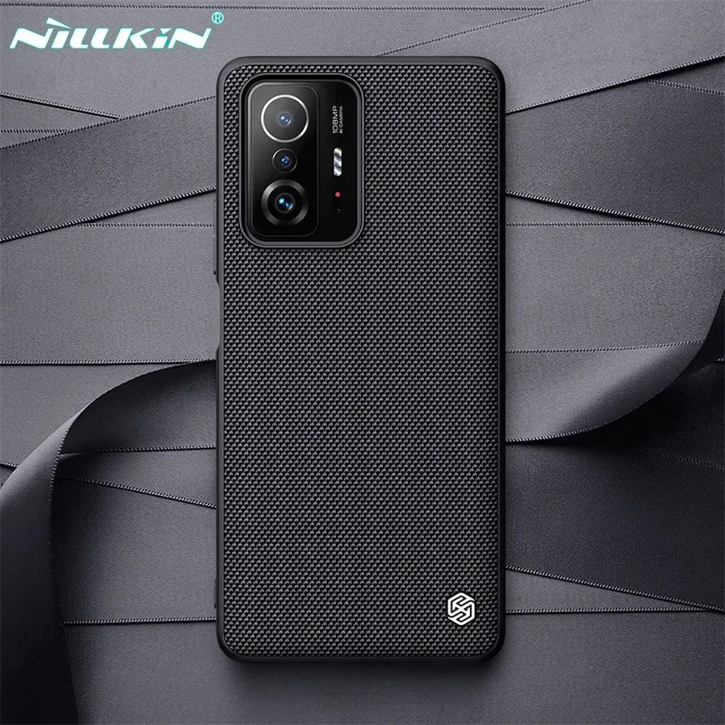 Couvertures pour Xiaomi 11T / 11T Pro Case Nillkin Texture Texture Nylon Fibre Material Couverture de revers pour le boîtier de téléphone Xiaomi Mi 11t Pro