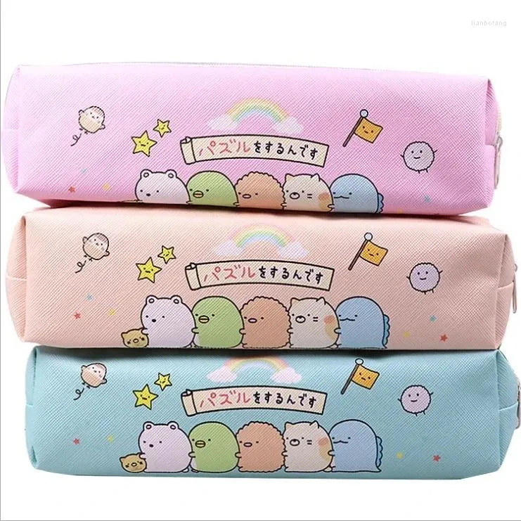 Borsa a matita in tessuto kawaii Impegno per la scatola della cerniera per animali per bambini Stationery Boy Girl Friend Gift