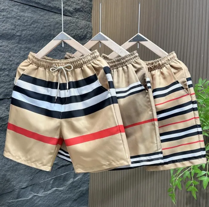 Striped Grid Design Swim Shim Beach Herren Shorts Sommer Designer lässig Kurzhau Sport Mode Schnelle Trocknungsmänner Hose Keee Länge entspannt locker 7xl