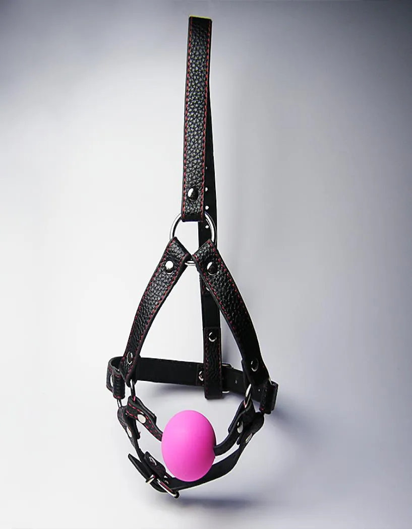 4 scelte di stile cuoio in pelle cablaggio per la bocca adulta bocchetta di silicone solido prodotto sessuale per i giochi di bondage BDSM adulti aperti MO3383314