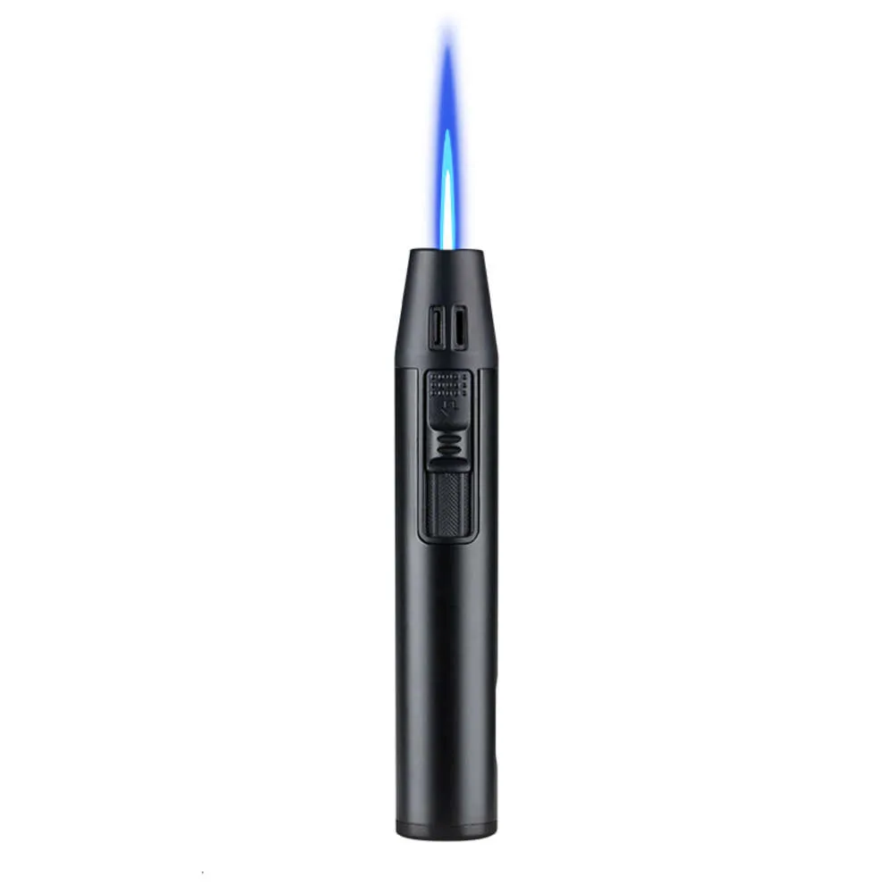 Pen Style Direct Charge Windproof Blue Flame Lighter, Cigar Lighter, Moxibustion Cigarette Lighter