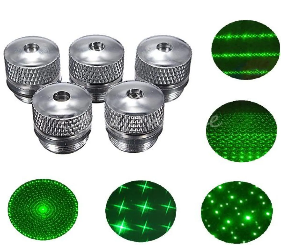 5 pc's nieuwe aankomst 5 -stijl patroon heldere converter licht refractie groene laser pointer pen balk kop klein formaat eenvoudig carry4723714