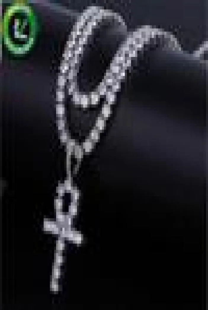 Iced Out Pendant Hip Hop Jewelry Cuban Link Tennis Chain Designer Necklace Micro Paved CZ Diamond Pendants Men Luxury Bling Notre Dame Charms8418034