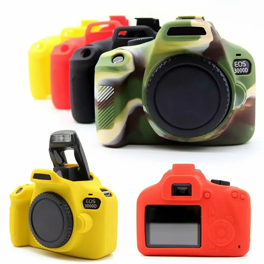 Sacs Silicone Armour Case de couverture Body Cover Protector DSLR Camera Sac pour Canon EOS 4000D 3000D Rebel T100