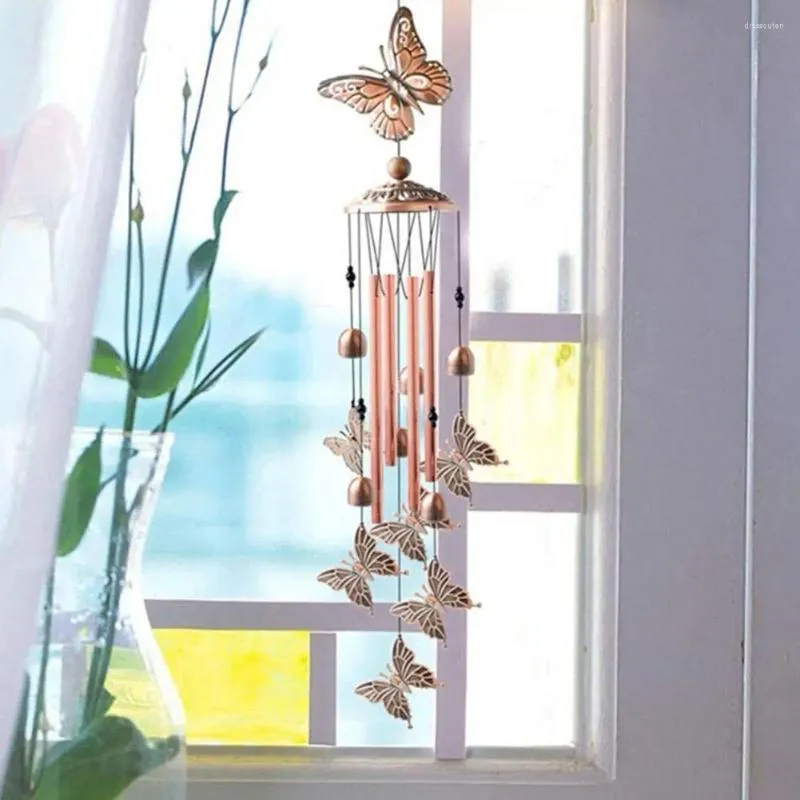 Decoratieve beeldjes Handgemaakte windgong vlindervogel Outdoor hangende inrichting met vorm knapperig geluid buis hanger corrosiebestendig