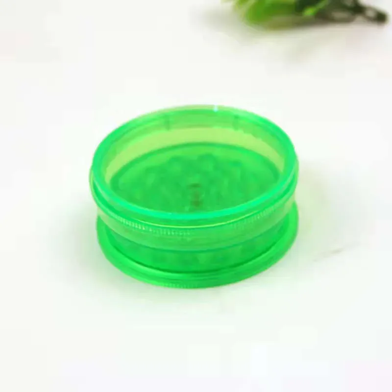 40mm Portable Plastic Mini Grinder Tobacco Cigarettes Grinding Miller Dry Herb Crushers Colorful For Smoking Pipe Hand Muller Pepper 3Parts Accessories