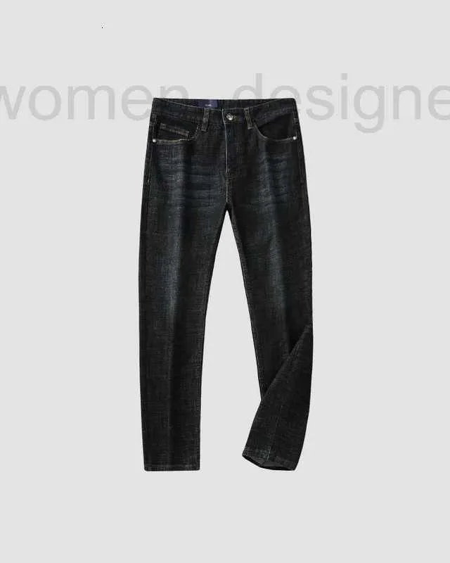 Herr jeans designer märke mäns high end bambu vertikalt mönster mäns casual raka rör mäns jeans 91ga