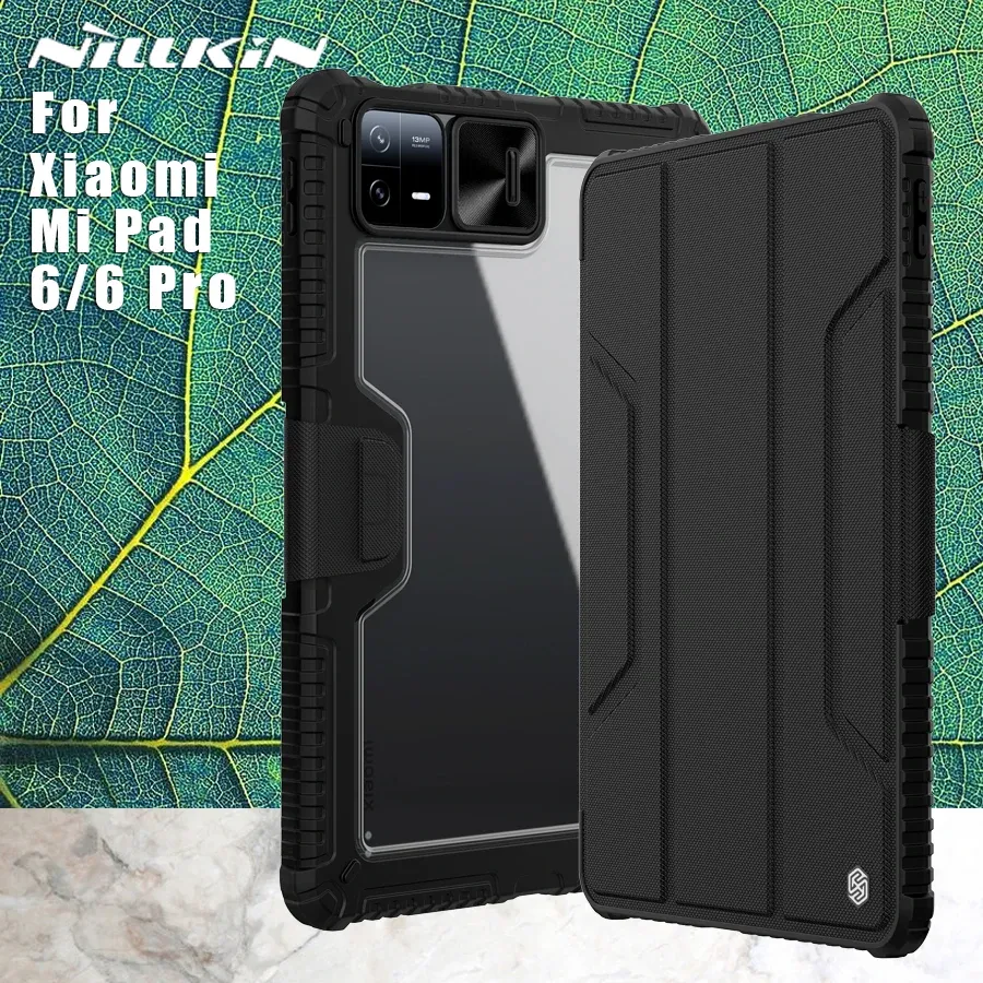 Case Nillkin för Xiaomi Mi Pad 6 Pro Case Camera Protection Bumper Flip Leather Case Back Cover för Xiaomi Pad 6