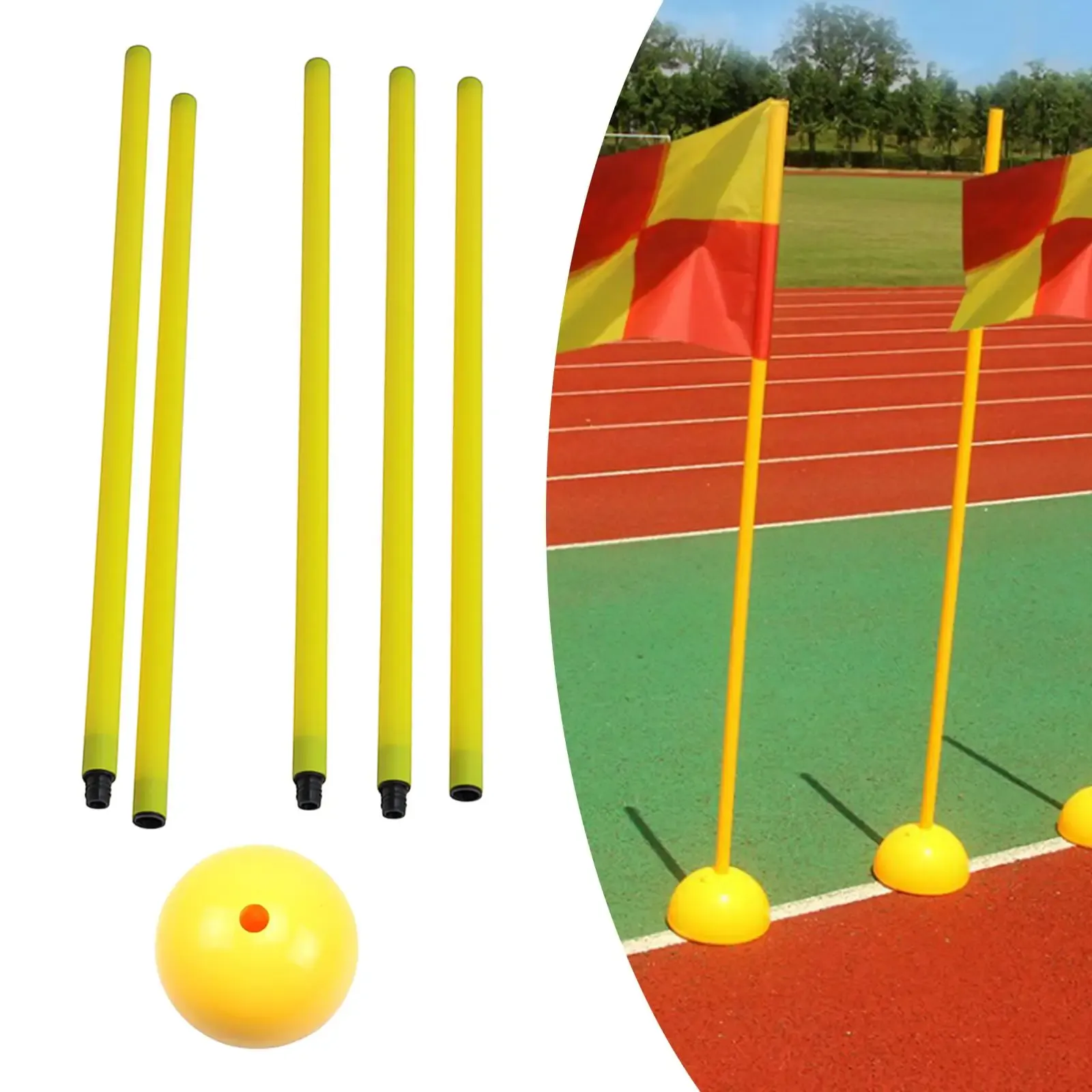 Soccer Soccer Training Marker Football Sign Poles Training Marker Football Sign Pole 50cm/Per PVC för fitnessträningsport