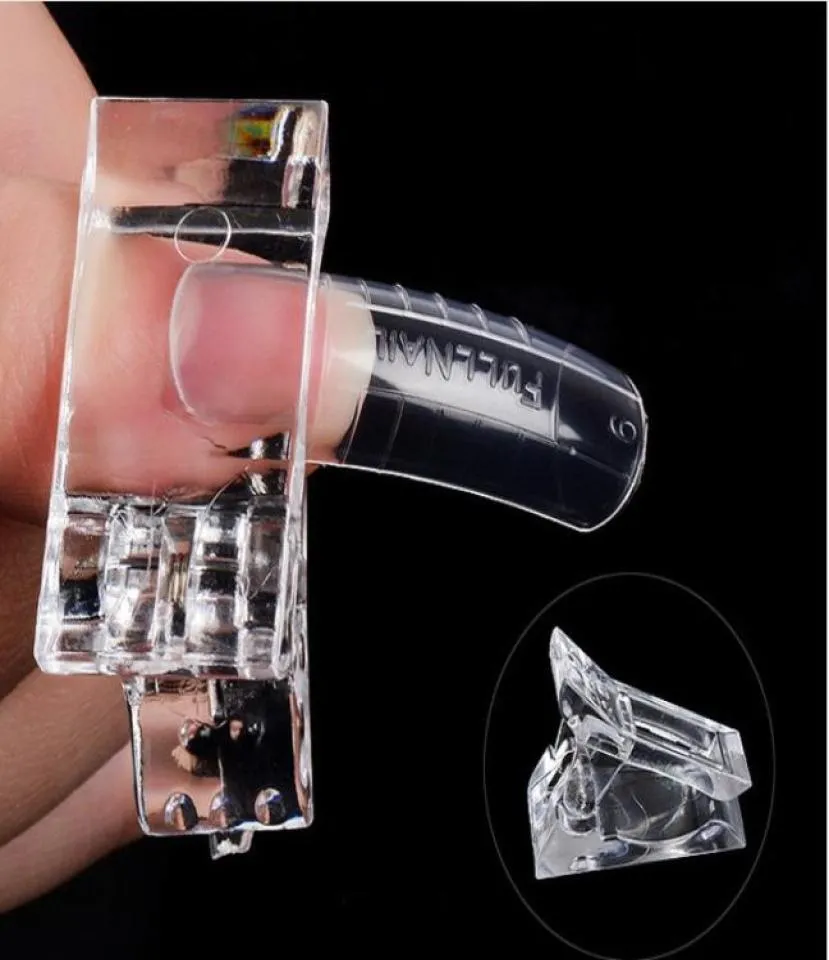Nagelklämmor klippklipp för dubbla form nagelsystem snabba byggnad mögel tips bildar förlängning mögel poly gel tips polegel applikation u5371973