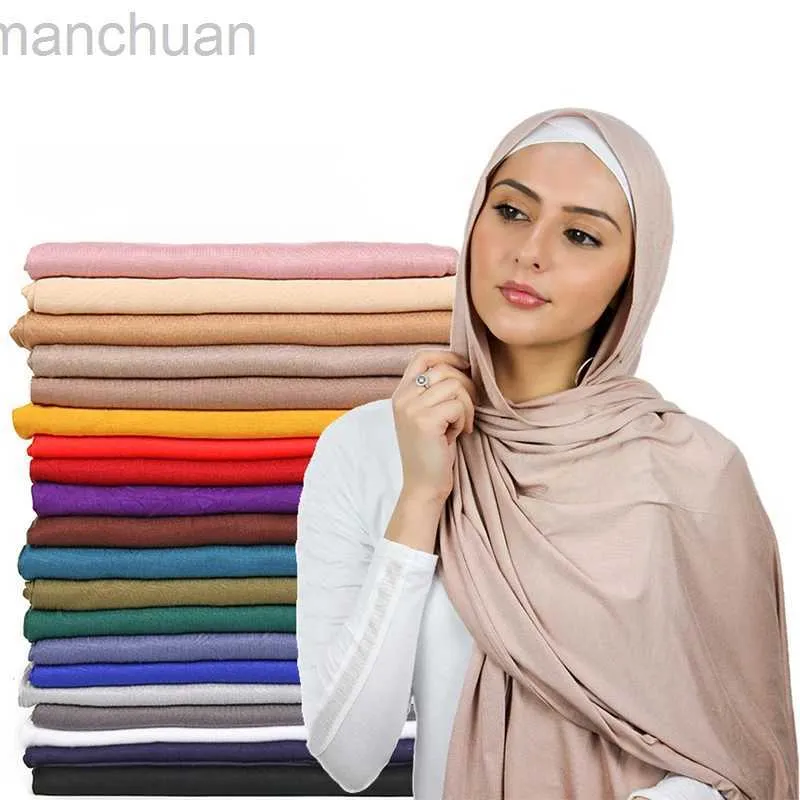 Hijabs Premium Jersey Hijab Shawl Muslim Women Stretchable Soft Tuban Tie 66.9inx21.65in d240425