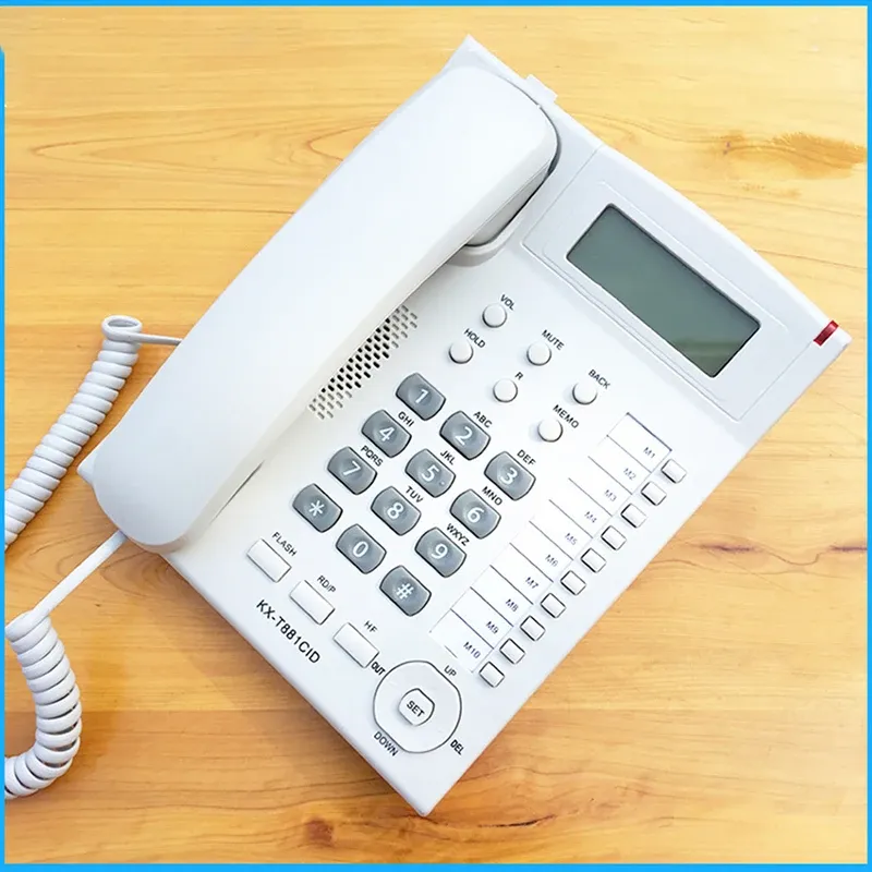 Аксессуары настольный телефон для проводной проводной проводной работы по телефону для дома/отеля/офиса Handsfree с идентификатором абонента Blue Backlit на английском языке