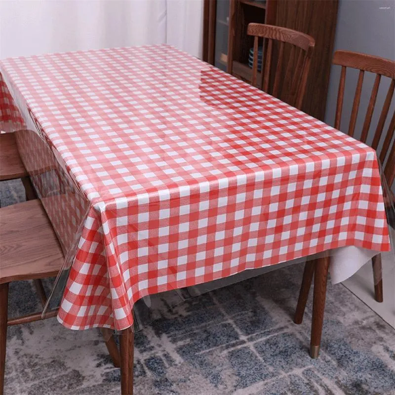 Table Cloth 48x60inch Home Clear PVC Tablecloth Protector Waterproof/Oil-Proof Easy Clean Plastic Transparent Sheet Cover