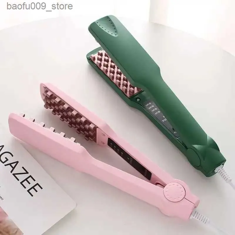 Curling Irons 3D Grid Curler Ceramic Professional Hair Fluffy and Wavy Curler Flat Iron Corn Hair Splice Perm 4 Temperatur Q240425