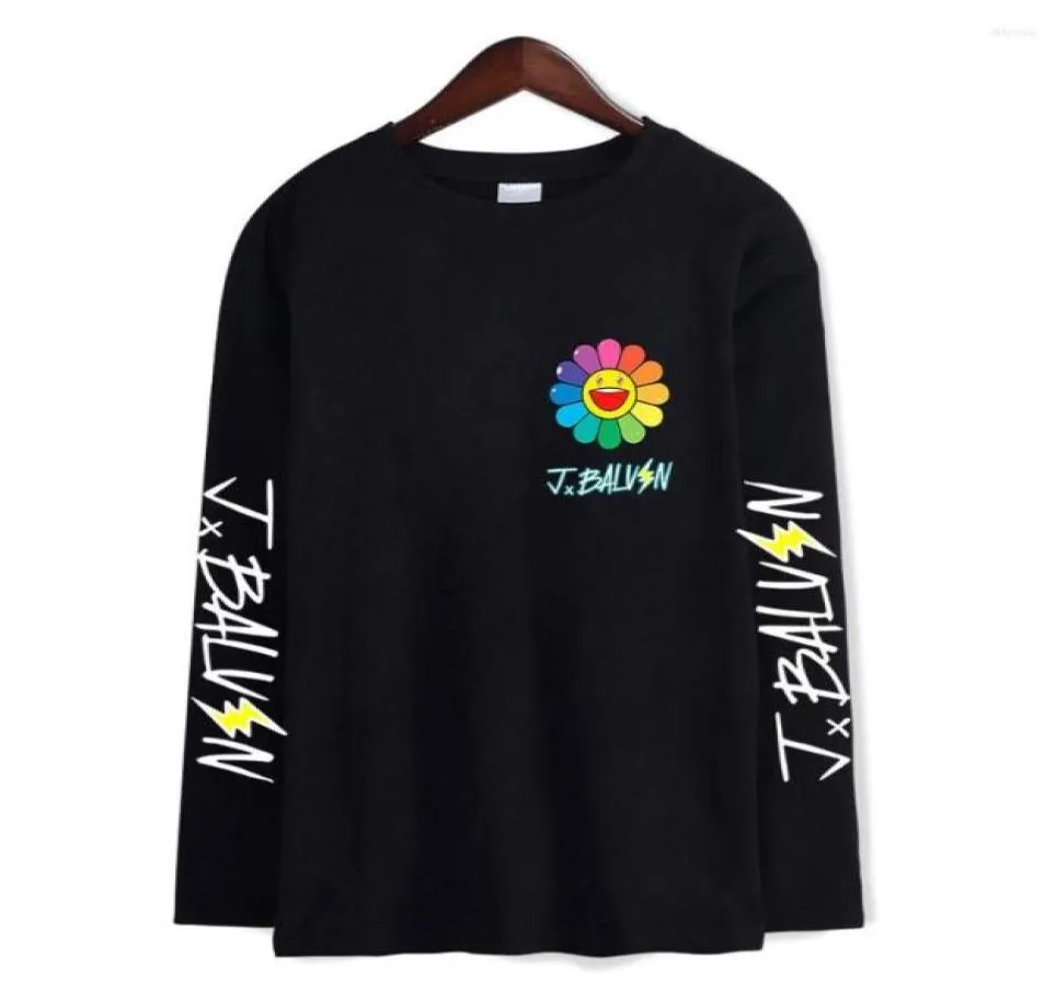 Men039s T Shirt J Balvin Crew Boyun Erkek Kadın Gömlek Uzun Kollu Tshirts Unisex Casual Harajuku Streetshirt Güneş Çiçek Kız Kız 1965822