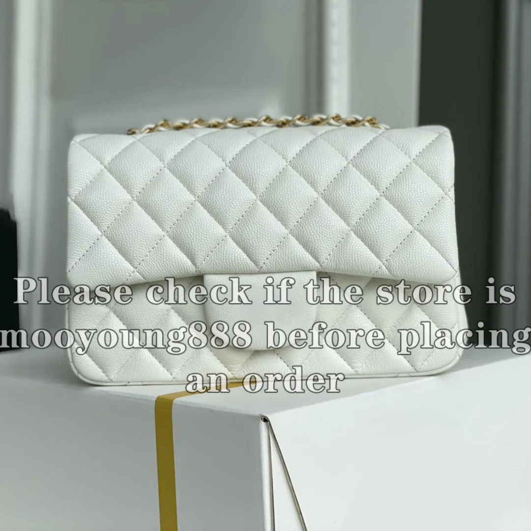 Designer Mini Classic Rectangle Flap Gold Bag 12A Upgrade Mirror Quality Real Leather Caviar Lambskin Black Quilted Purse With Gold Chain Box From Mooyoung888 156.81 DHgate.Com