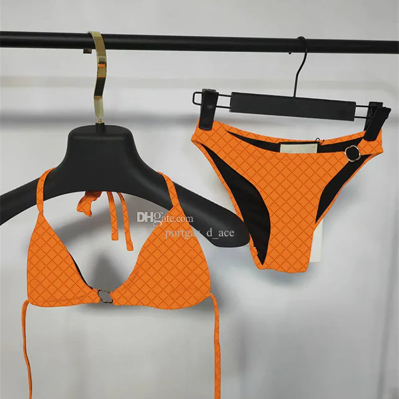 Lettere Slip Bikinis Bikini imbottiti Swim BRAS con cravatta da bagno di lusso Summer Spalato Swimsuit Beach Beach Sexy Outdoors Outdoors Piscina per bagni per il bagno