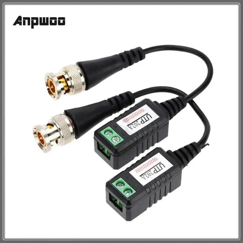 Haute définition AHD HD CVI HDTVI BNC à UTP Cat5 Vidéo Balun Transmetteurs passifs Adaptateur Transmetteur 300m LCC ANPWOO 202A